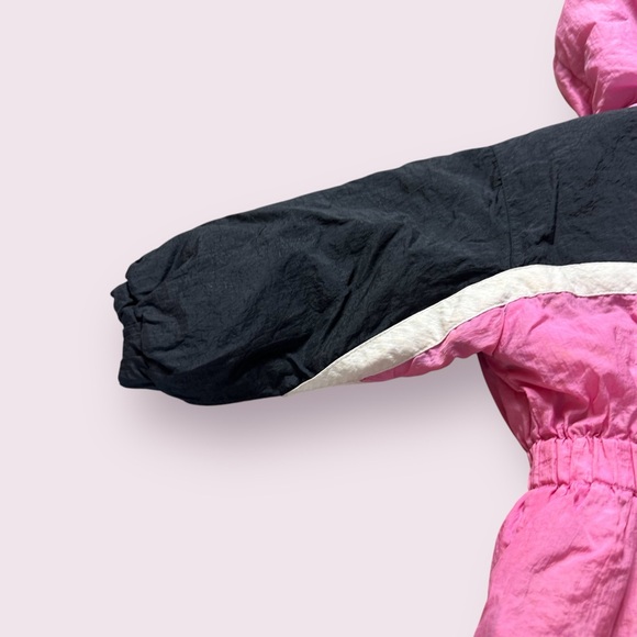 Vintage Black And Pink Girls Reebok Winter Coat With Hood No Size Tag - Picture 12 of 14